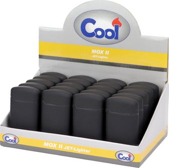 COOL Jet-Feuerzeug MOX II Jet Rubber Finish schwarz