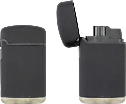 COOL Jet-Feuerzeug MOX II Jet Rubber Finish schwarz