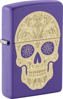 ZIPPO Purple gelaseert Sugar Skull 60007931