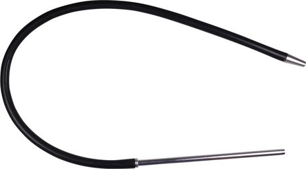 Silikonschlauch schwarz mit Mundst&uuml;ck Alu silber 150cm