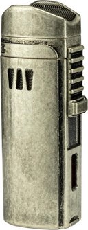 PASSATORE 3-Flammen Jet Zigarrenfzg. Trinidad silber antik