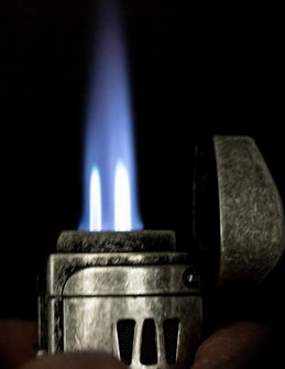 PASSATORE 3-Flammen Jet Zigarrenfzg. Trinidad silber antik