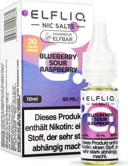 ELFBAR ELFLIQ Blueberry Sour Raspberry 20mg/ml Nic Salt 10ml