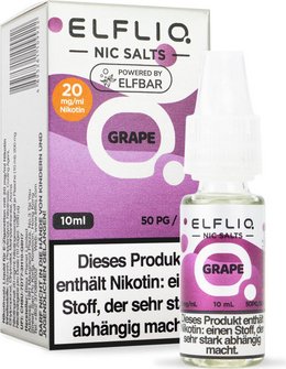 ELFBAR ELFLIQ Grape 20mg/ml Nic Salt 10ml