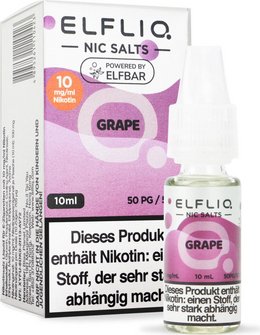 ELFBAR ELFLIQ Grape 10mg/ml Nic Salt 10ml