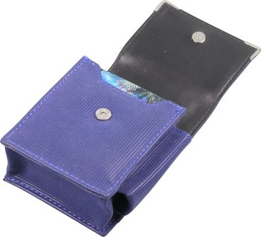 Zigaretten-Packungsetui f. XL-Format Lederoptik blau 85mm