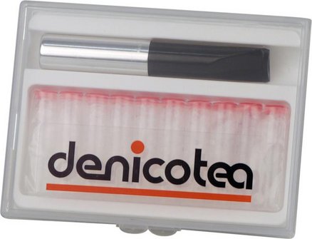 DENICOTEA Zigarettenspitze Automatic silber Sattel