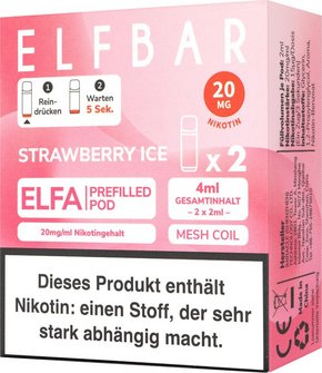 ELFBAR ELFA Pod Strawberry Ice 20mg/ Nikotin 2er