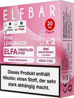 ELFBAR ELFA Pod Pink Lemonade 20mg/ml Nikotin 2er