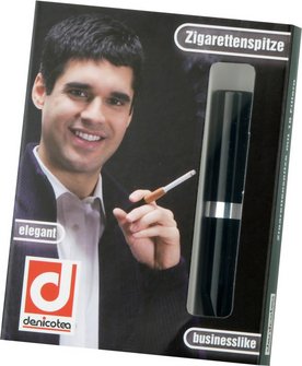 DENICOTEA Zigarettenspitze Automatic Silberring Sattel