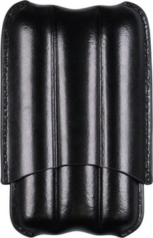 Zigarren Schiebe-Etui Lederoptik schwarz  3er