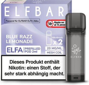 ELFBAR ELFA Pod Blue Razz Lemonade 20mg/ml Nikotin 2er