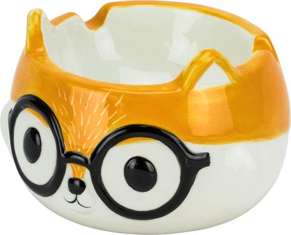 Windascher Keramik Fuchs mit Brille orange 2Ablagen&Oslash;10.5cm