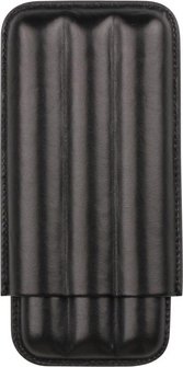 Zigarren Schiebe-Etui Lederoptik schwarz  3er
