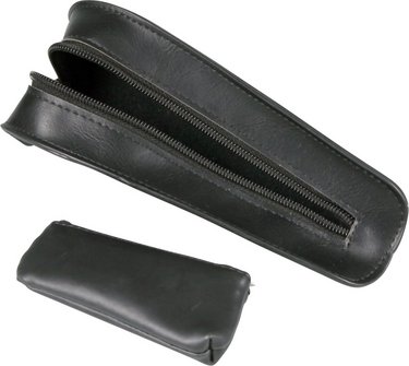 Pfeifentasche Lederoptik schwarz 1er