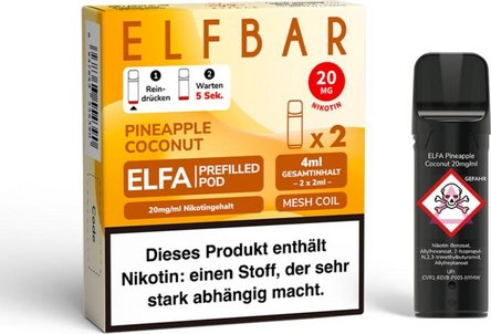 ELFBAR ELFA Pod Pineapple Coconut 20mg/ Nikotin 2er