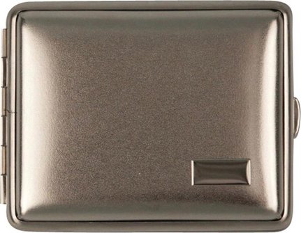 Zigarilloetui v.H. Metall matt mit Gravurfeld 100mm/14er