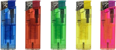 COOL refillable turbo lighter transparent assorted colours