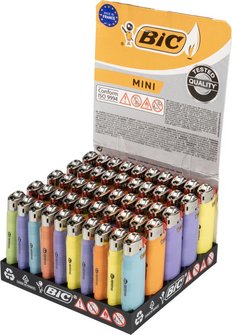 BIC Mini J25 "Pastel" with red pusher colored assorted