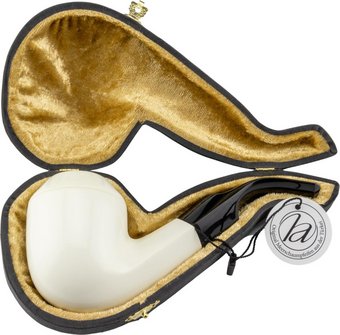 Block Meerschaum Pfeife Large glatt Bulldog