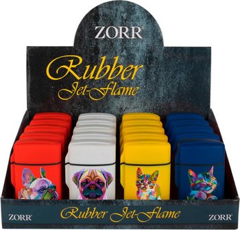 Zorr jet lighter rubber "Cats & Dogs" assorted