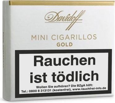 Davidoff Mini Cigarillos Gold 20 Stk. &agrave; &euro; 0,94