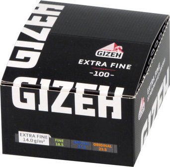 GIZEH BLACK Extra Fine wei&szlig; 100 Zigtt.-Papier/Magnet (je20)