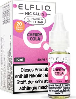 ELFBAR ELFLIQ Cherry Cola 20mg/ml Nic Salt 10ml