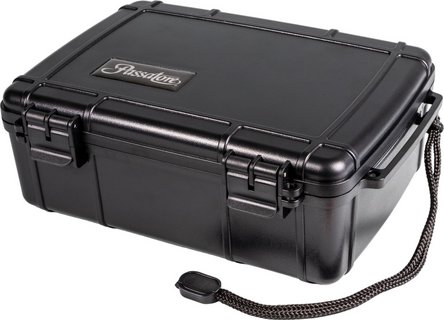 PASSATORE Cigar Case Acryl schwarz  f&uuml;r 10-15 Zigarren