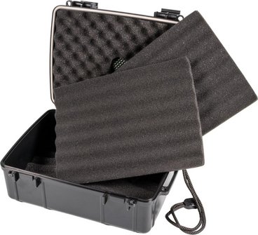 PASSATORE Cigar Case Acryl schwarz  f&uuml;r 10-15 Zigarren