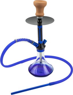 Shisha Riad transparent, Boden blau  1er/44cm