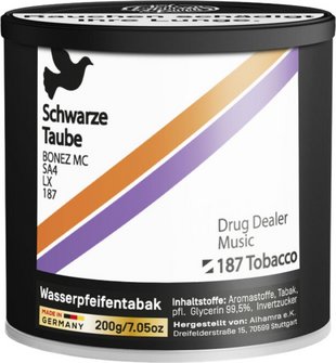 WP-Tabak 187 Tobacco AMG Schwarze Taube 200gr-Dose