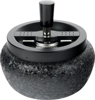 Drehascher bauchig schwarz/schwarz 13cm