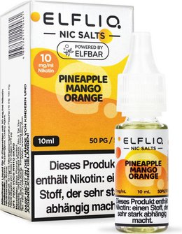 ELFBAR ELFLIQ Pineapple Mango Orange 10mg/ml Nic Salt 10ml