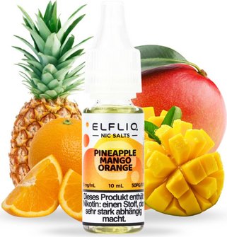 ELFBAR ELFLIQ Pineapple Mango Orange 10mg/ml Nic Salt 10ml