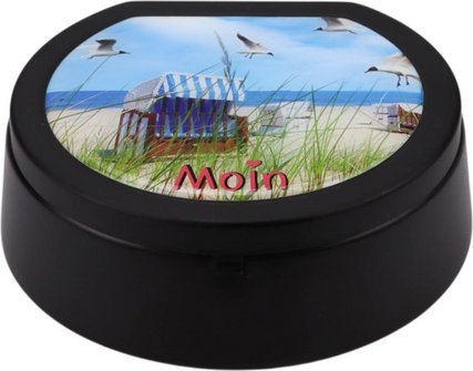 Atomic Sternascher mit Deckel schwarz mit Motiv Moin