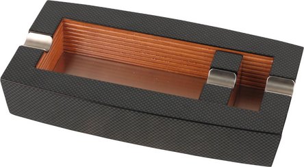 Zigarrenascher Holz Carbondesign,2 Abl/.bewegl.Zusatzablage