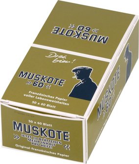 MUSKOTE 60 gr&uuml;n Zigarettenpapier( je 50 Heftchen)