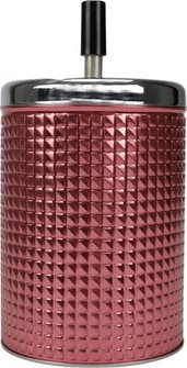 Drehascher Waffeldekor chrom/rose 20cm hoch &Oslash;11cm