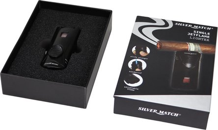 SILVER MATCH Turbo-Zigarren-Feuerzeug Debden mit