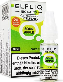 ELFBAR ELFLIQ Sour Apple 20mg/ml Nic Salt 10ml