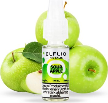 ELFBAR ELFLIQ Sour Apple 20mg/ml Nic Salt 10ml