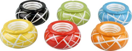 Wind proof ashtray net design assorted colours 12cm