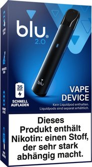Elektrische Zigarette blu 2.0 Vape Device Upgrade schwarz