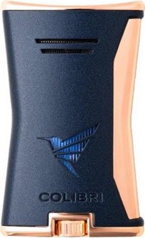 COLIBRI Feuerzeug Slim marine/gold  FZG. UNBEF&Uuml;LLT