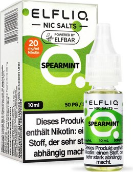 ELFBAR ELFLIQ Spearmint 20mg/ml Nic Salt 10ml
