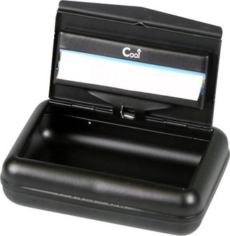 Cool Tabakdose schwarz matt,Papierhalt.10x7cm