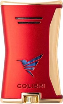 COLIBRI Feuerzeug Slim rot/gold FZG. UNBEF&Uuml;LLT