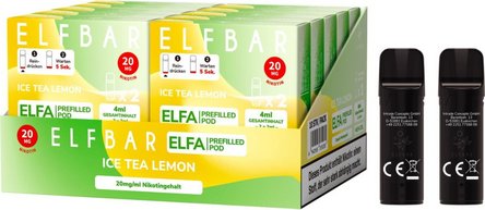 ELFBAR ELFA Pod Ice Tea Lemon 20mg/Nikotin 2er