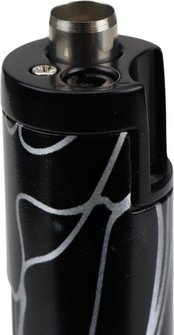 Passatore Jet Zigarren Burner schwarz/Design Rauch silber